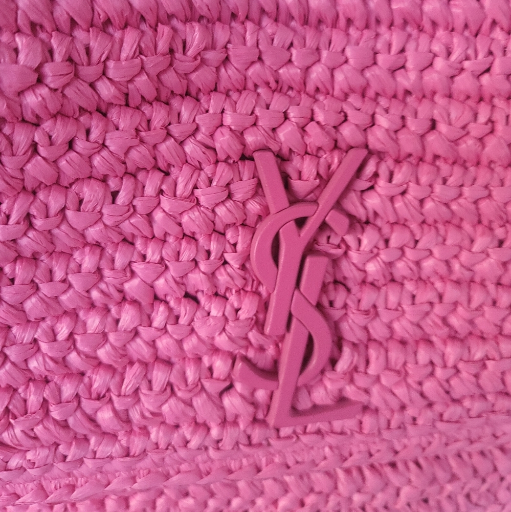 YSL Pink Raffia Bag - Picture 15 of 16